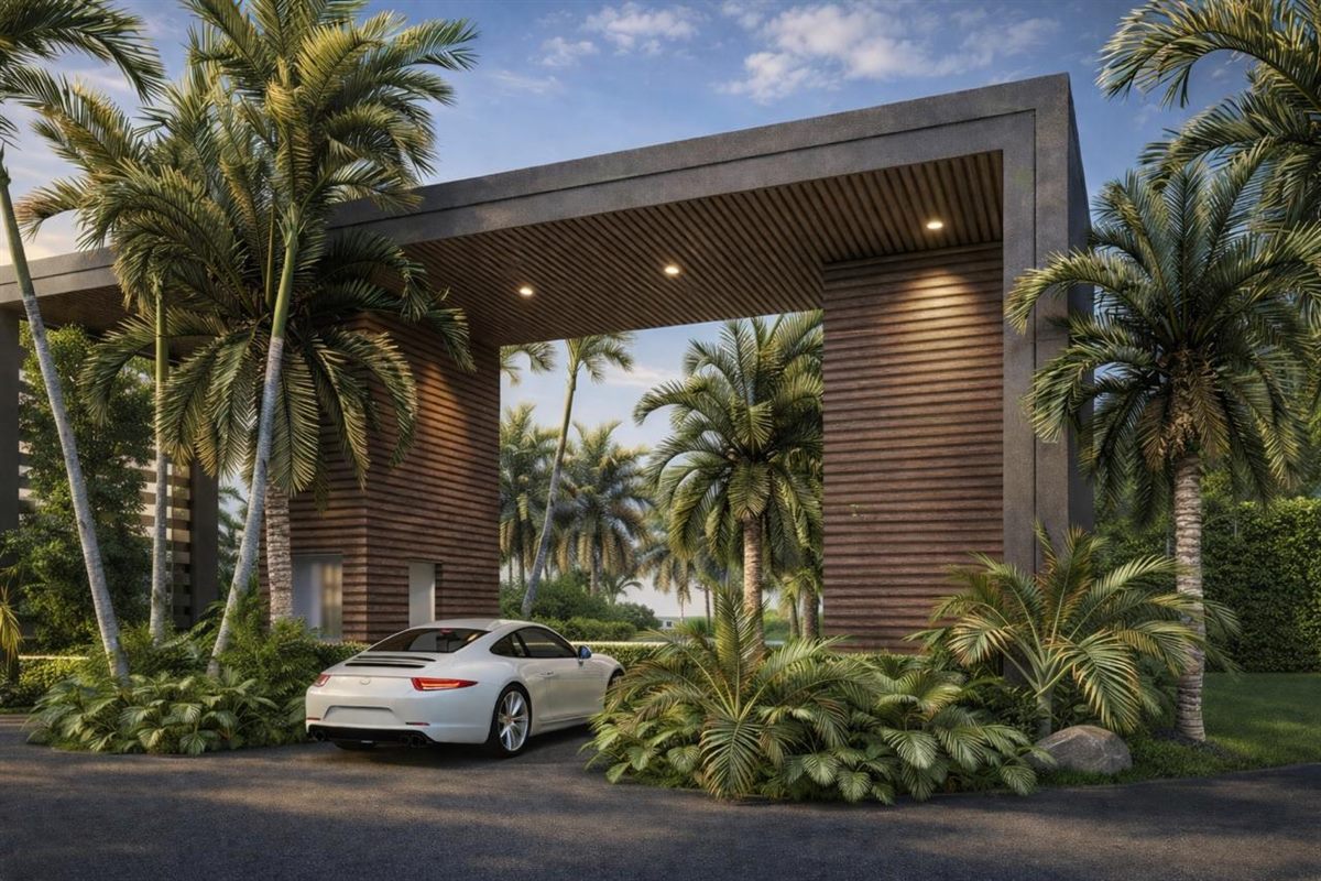 Render de fachada de proyecto residencial moderno — Constructora Grade